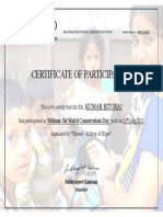 Participation Certificate RITURAJ