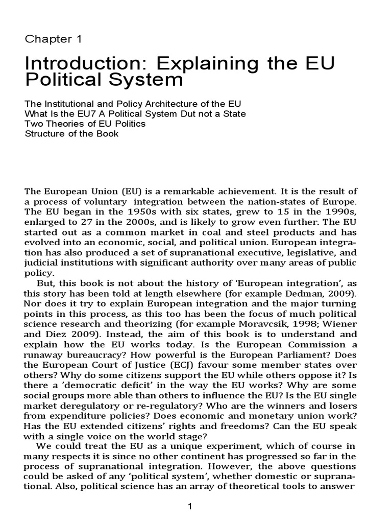Understanding the EU Political System | PDF | European Union | European ...