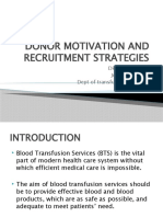 Donor Motivation and Recruitment Strategies