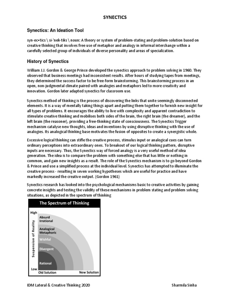 Understanding Synectics in Problem Solving | PDF | Creativity | Learning