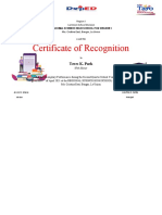 Certificate of Recognition: Teres K. Park
