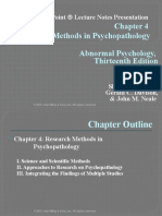 Research Methods in Psychopathology: Powerpoint Lecture Notes Presentation