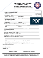 3.2 NSS Application Form For NSS Volunteer