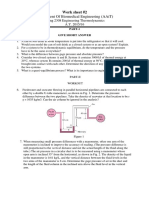 Department of Biomedical Engineering (Aait) : Work Sheet #2