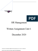 HR Management Written Assignment Unit 6 December 2020