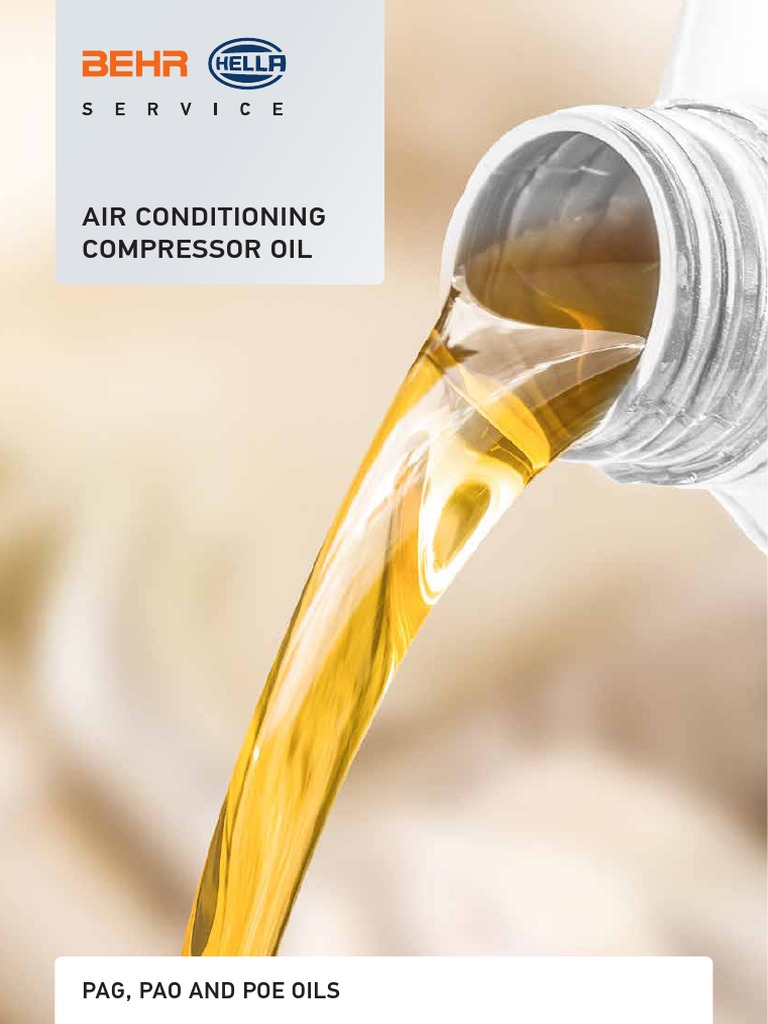 Air Conditioning Compressor Oil Pag, Pao and Poe Oils PDF Air