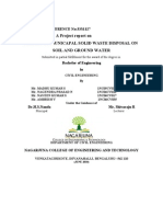 A Project Report On Impact of Municapal Solid Waste Disposal On Soil and Ground Water