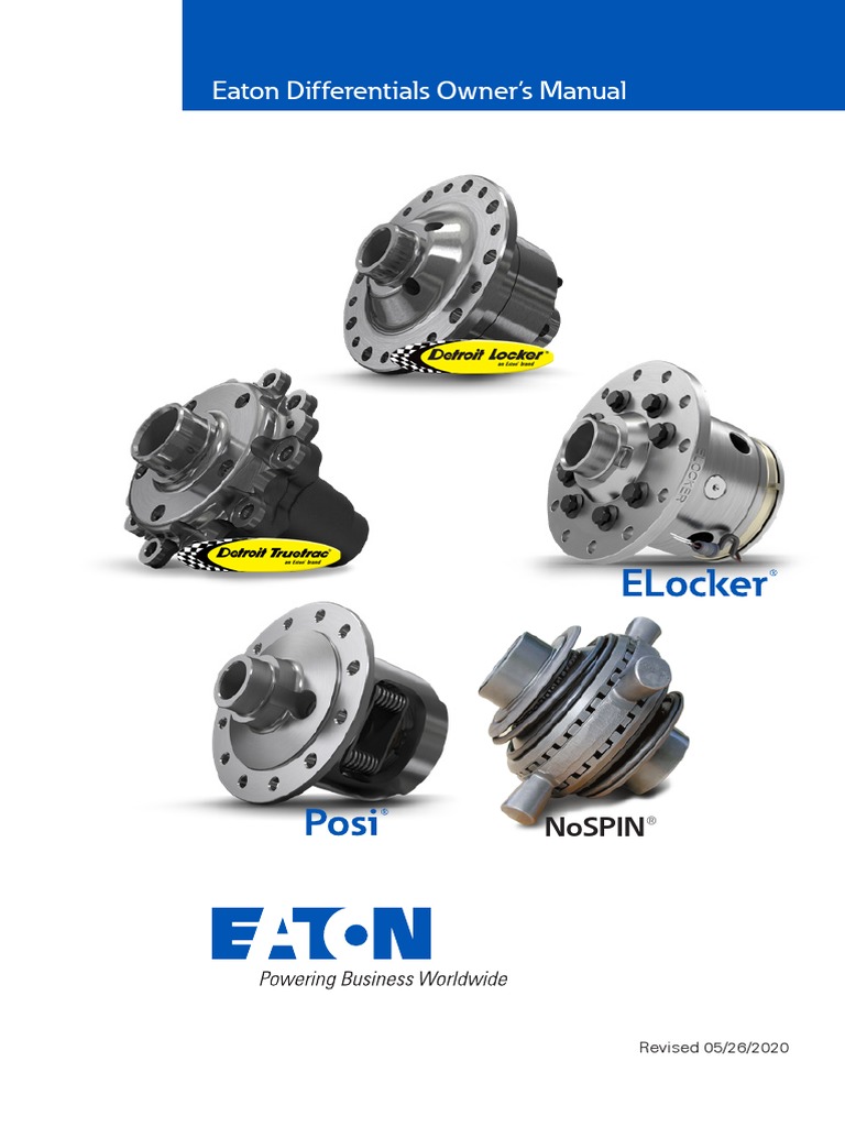 Eaton Differentials Owners Manual | PDF | Axle | Transmission (Mechanics)