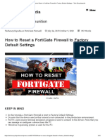 How to Reset a FortiGate Firewall to Factory Default Settings – Tech Encyclopedia
