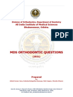 MDS Orthodontics Question Bank
