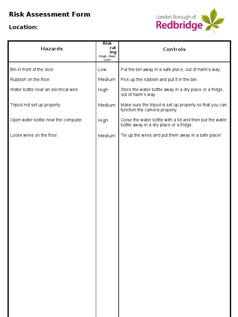 Risk Assssment Lights | PDF
