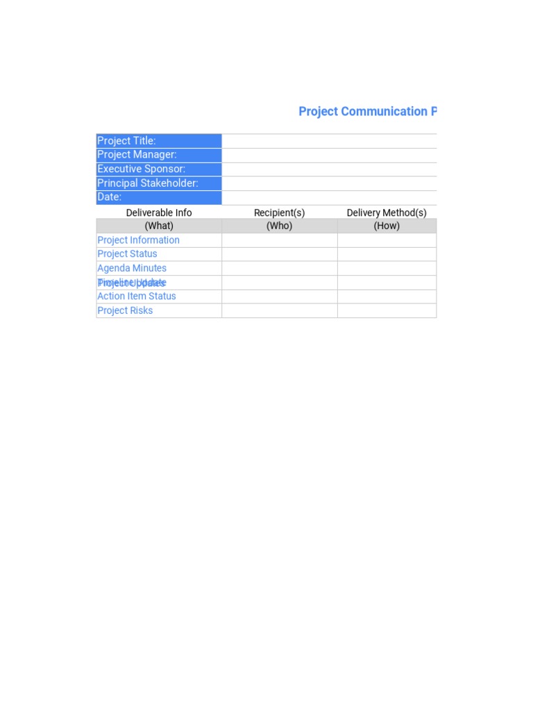 Communication Plan for Solar Project | PDF | Information Technology ...