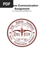 Business Communication Assignment: by - Medhaj Mohta (2K20/BBA/101)