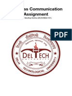 Business Communication Assignment: by - Medhaj Mohta (2K20/BBA/101)