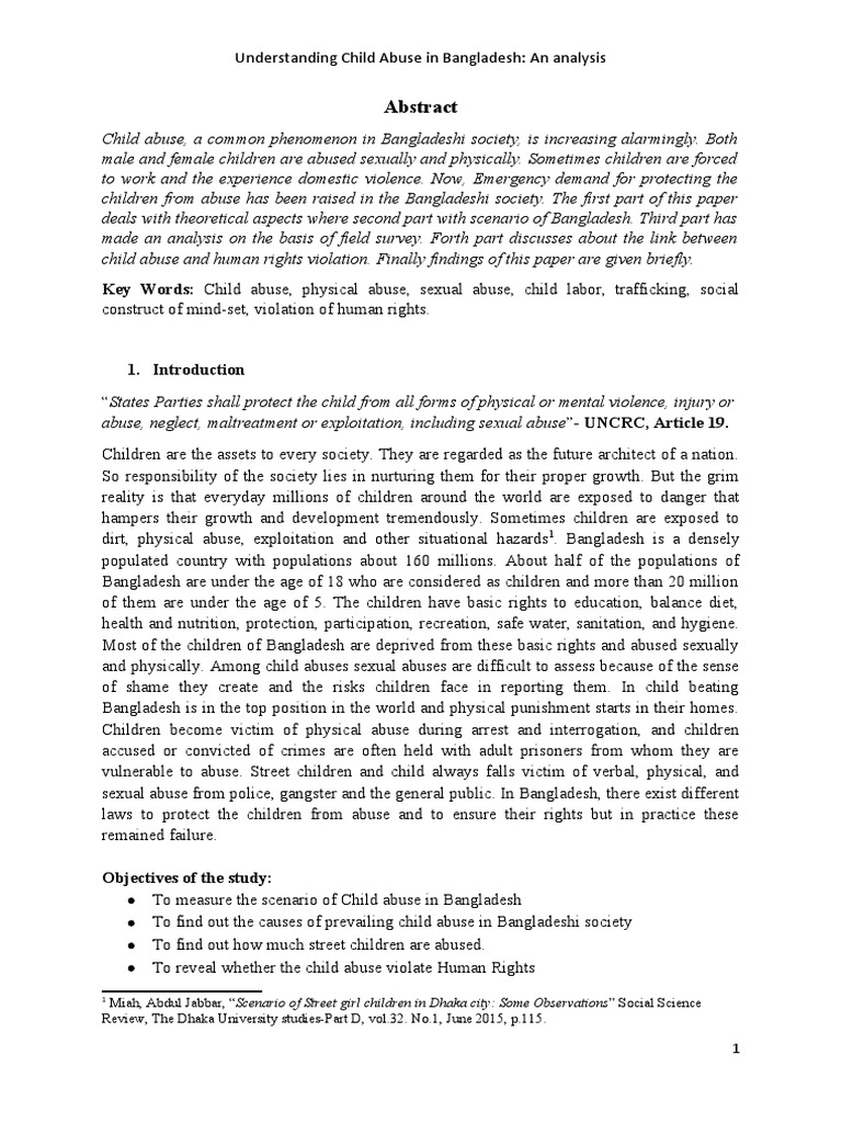 Child Abuse Analysis in Bangladesh | PDF | Child Abuse | Child Neglect