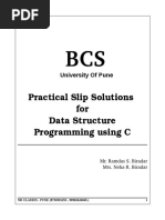 Practical Slip Solutions For Data Structure Programming Using C