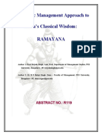 A Strategic Management Approach To India's Classical Wisdom: Ramayana