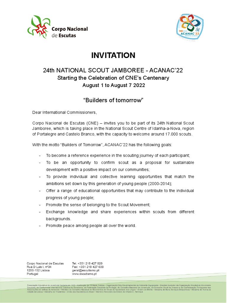 24th National Scout Jamboree Invitation | PDF | Scouting | Youth ...