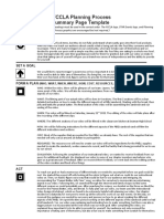 Planning Process Summary Page Template