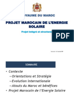 Presentation Du Projet Marocain de Energie Solaire