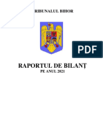 Raport de Bilant Privind Activitatea Desfasurata de Tribunalul Bihor in Anul 2021