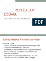 Elektron Dalam Logam.: Oleh Arif Riswandi Dan Diana Ekawati