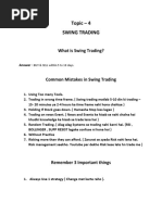 Topic - 4 Swing Trading