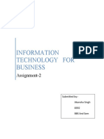 Information Technology For Business: Assignment-2