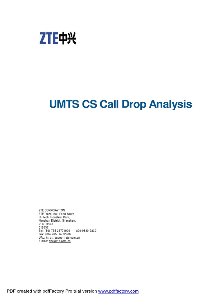 UMTS Call Drop Analysis Guide | PDF | Statistics | Antenna (Radio)