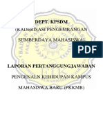 (Kaderisasi Pengembangan Sumberdaya Mahasiswa) : Dept. KPSDM