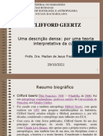 Geertz-Biografia e Tópicos Descrição Densa