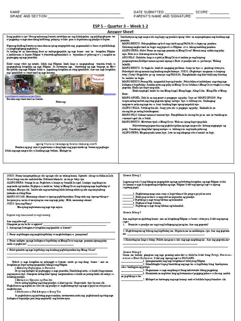 Q3 EsP Weeks 1 2 | PDF