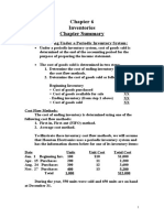 Inventories Chapter Summary: Inventory Costing Under A Periodic Inventory System