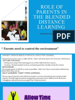 Role of Parents in The Blended Distance Learning 2021 22