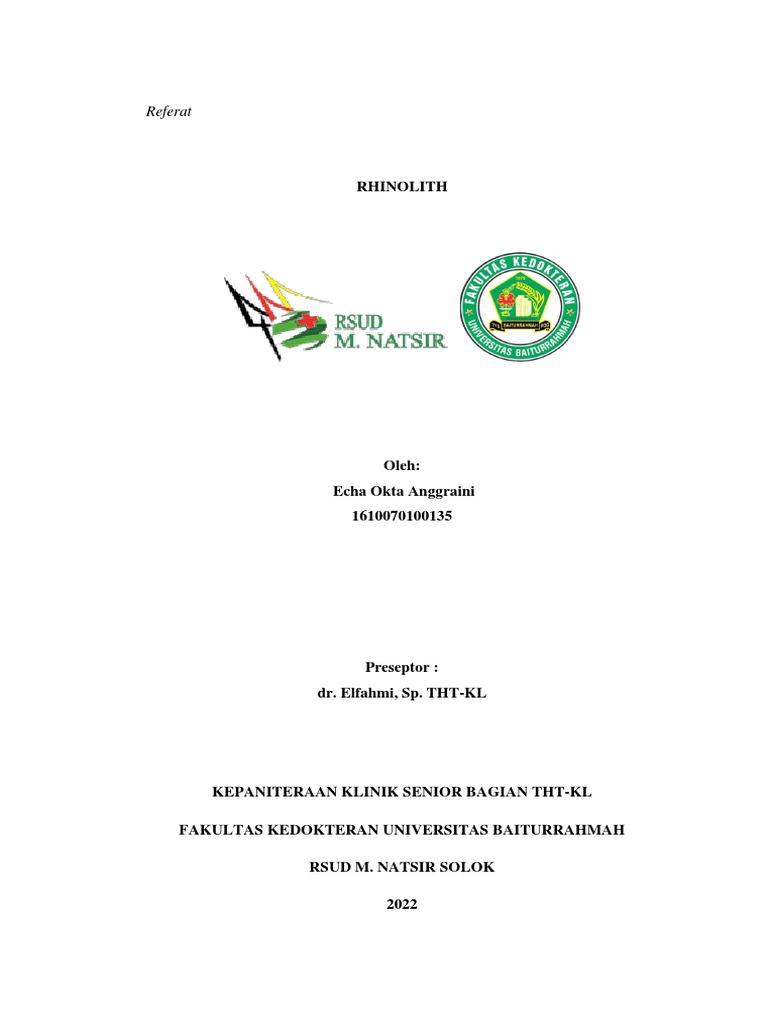 Memahami Rhinolith: Definisi dan Gejala | PDF | Kajian Bahasa Asing ...