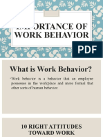 Importance of Work Behavior