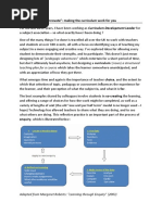 "Adopt, Adapt and Innovate": Making The Curriculum Work For You