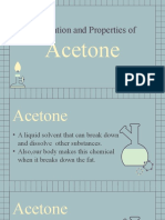 Preparation and Properties of Acetone