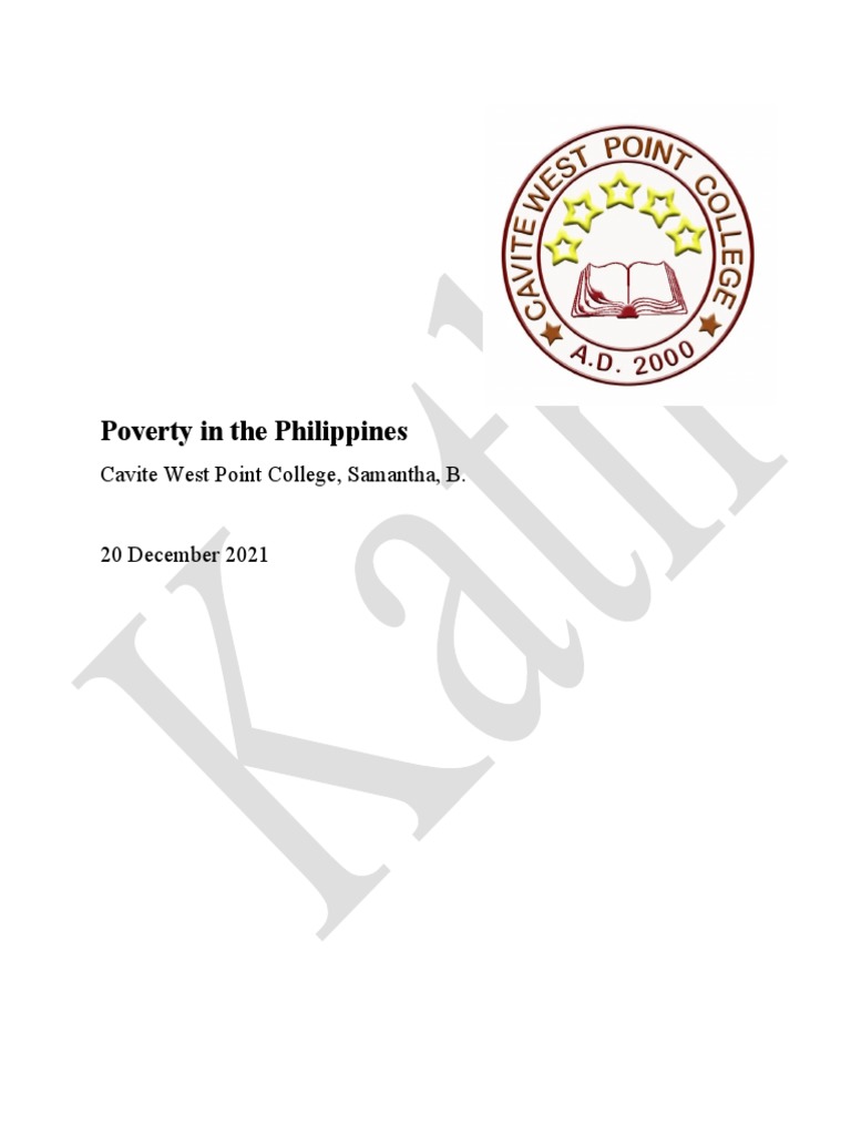 Addressing Poverty in the Philippines | PDF | Poverty | Poverty ...