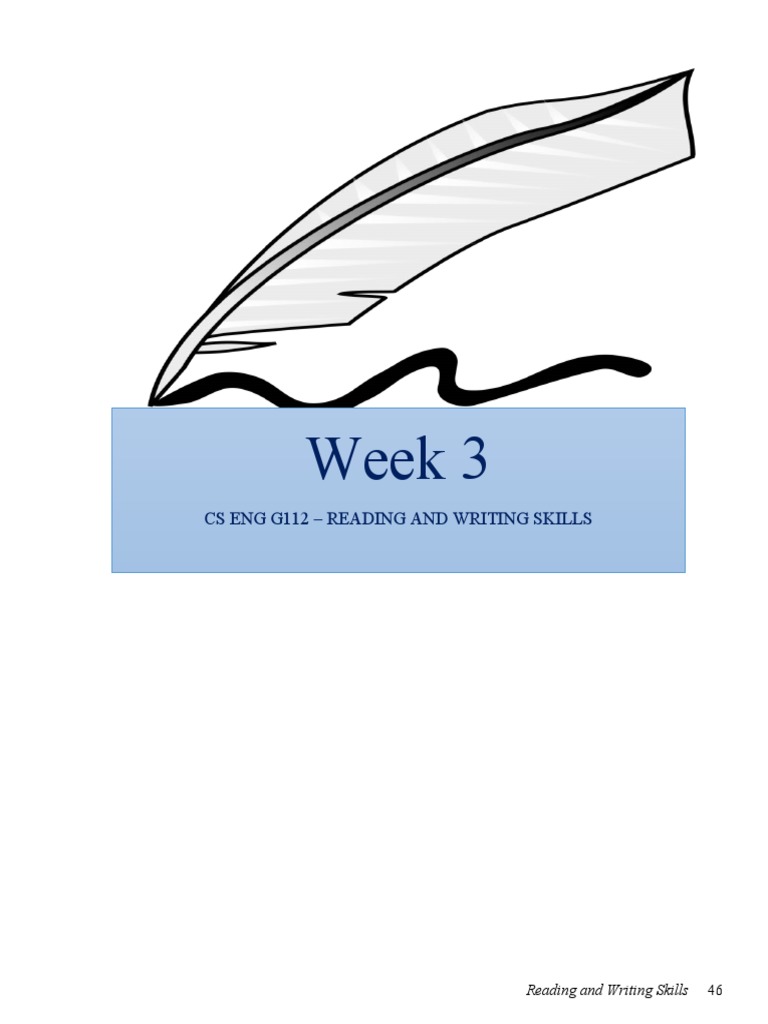 G112 Reading and Writing Skills Overview | PDF | Essays | Narrative