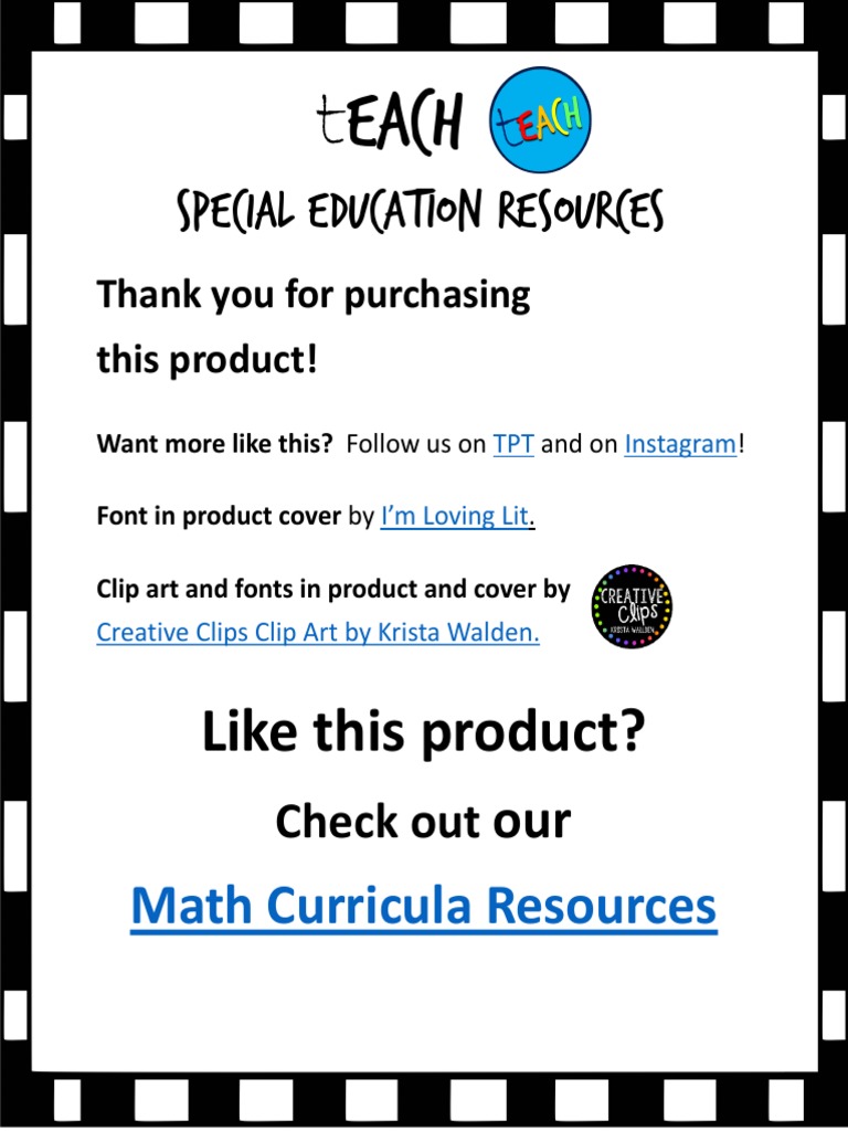 Special Education Resources: Teach | PDF | Multiplication | Mathematics