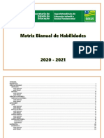 1.º Corte - Matriz Bianual de Habilidades 2020 - 2021 de 1º Ao 5º