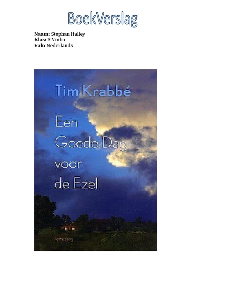 Een Goede Dag Voor de Ezel PDF