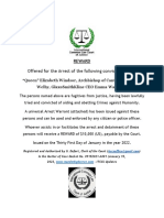 Reward Offer by The International Common Law Court