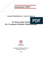 An Interaction Model For Consumer-Retailer Relationships: Occasional Paper 2004/3