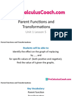 1 5 Slide Show Parent Functions and Transformations
