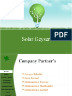 Solar Geyser Company Overview - Products, Marketing Strategy & Energy Crisis in Pakistan