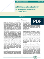 The Conduct of Pakistan's Foreign Policy: Structure, Strengths and Issues (2018-2020) - Part 3 - Pakistan-India Relations