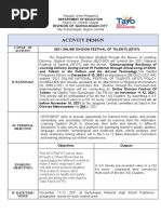 Activity Design: Division of Guihulngan City