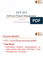 Software Project Management: The Kick Start Session